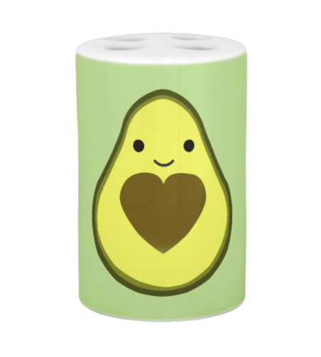 Avocado Print Toothbrush Holder