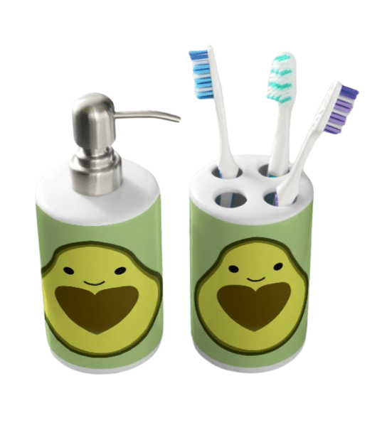 Avocado Print Toothbrush Holder