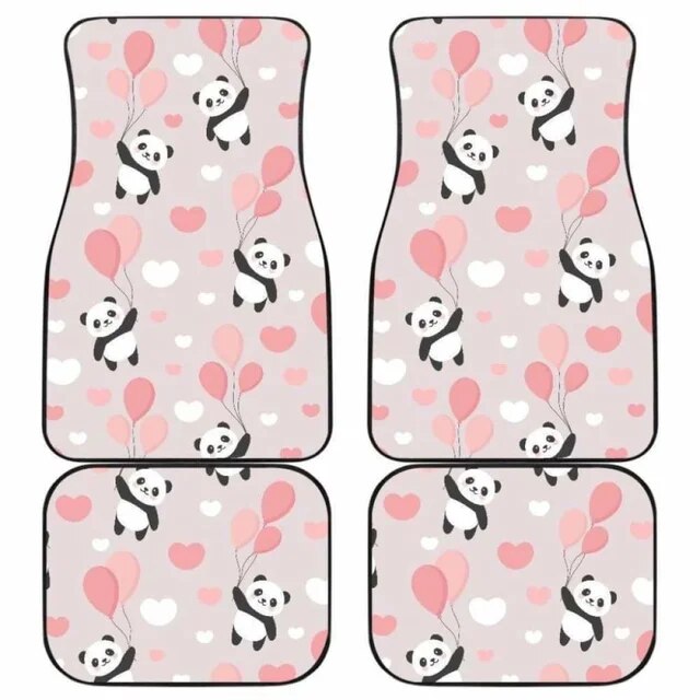 Panda Print Car Floor Mats (4 Pack)