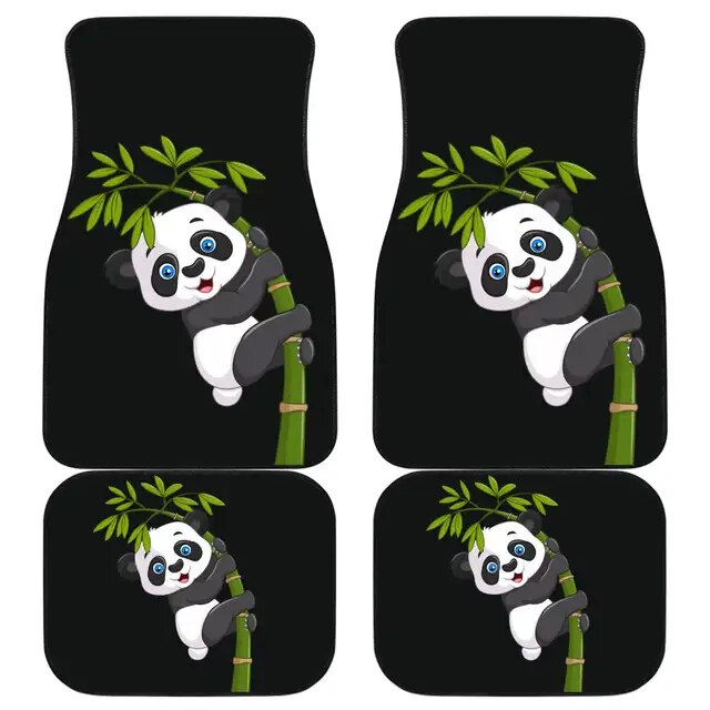 Panda Print Car Floor Mats (4 Pack)