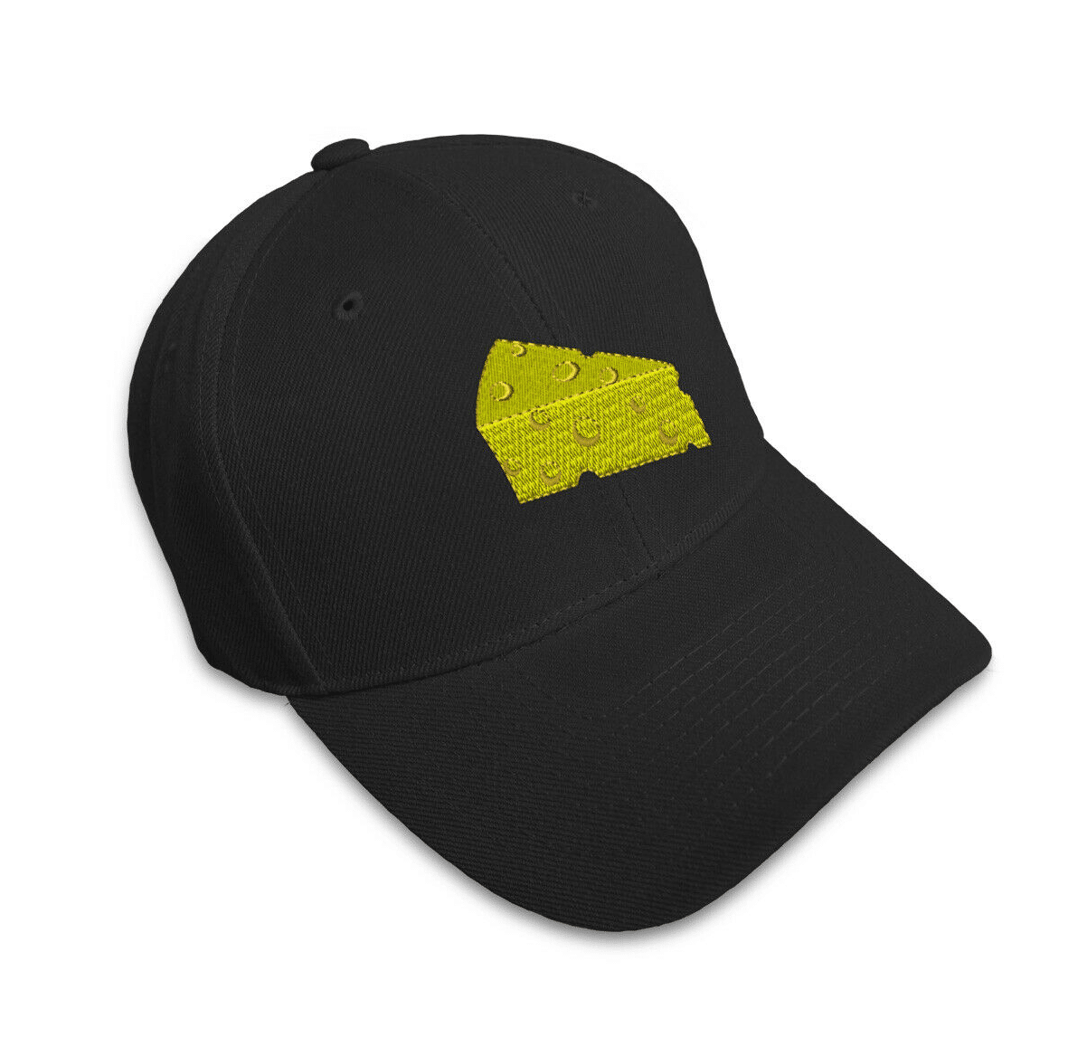 Cheese Print Baseball Buckle Slide Cap