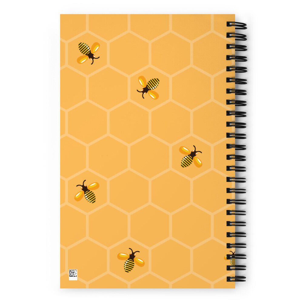 Bee Print Spiral Notebook