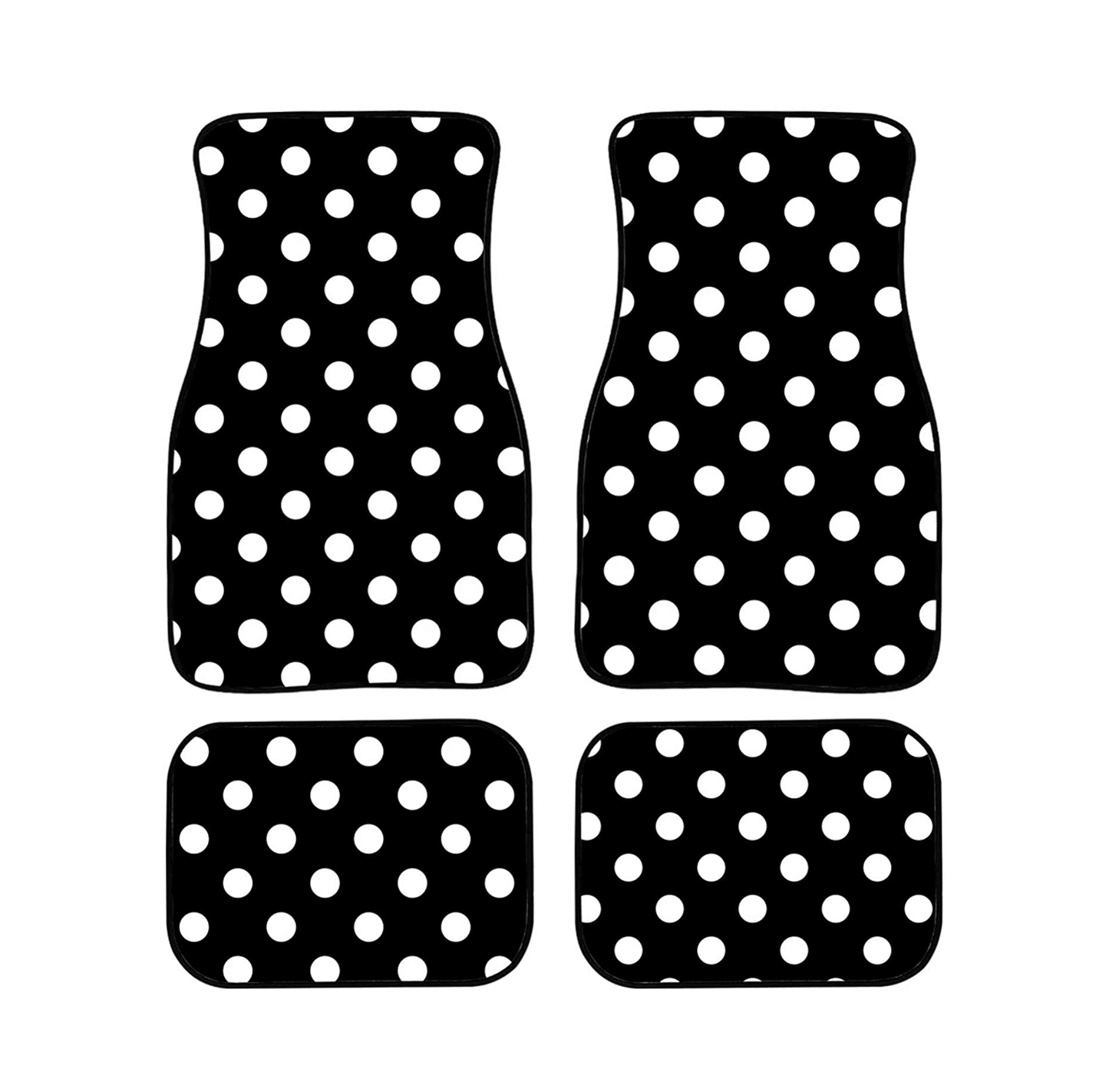 Polka Dot Print Car Floor Mats (4 Pack)