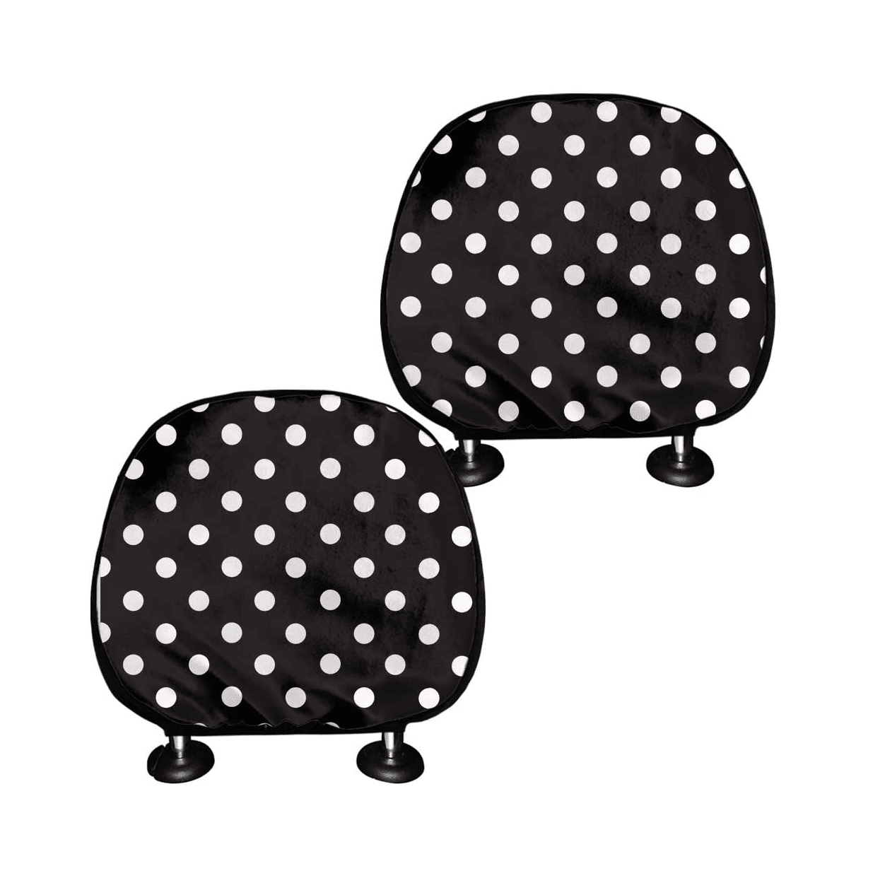 Polka Dot Print Car Headrest Cover Protector