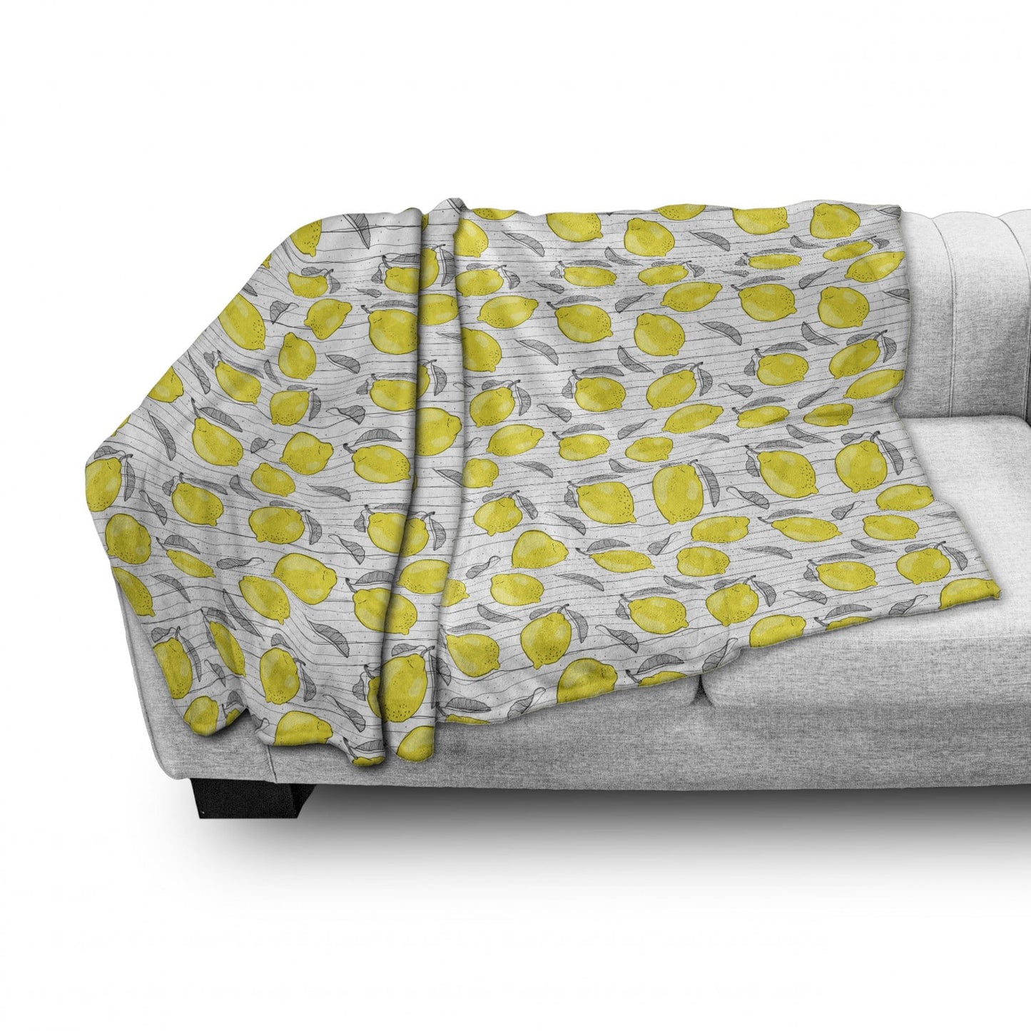 Lemon Print Throw Blanket