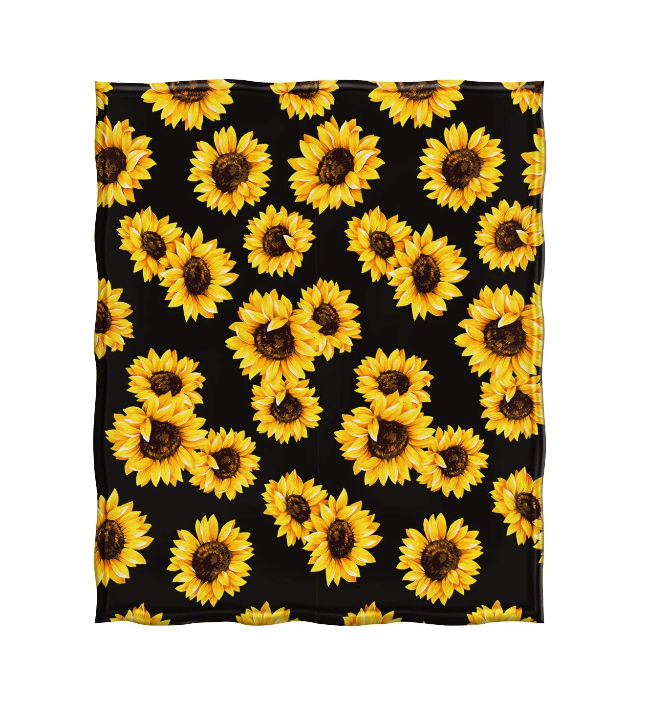 Sunflower Print Throw Blanket (50" x 60" in)