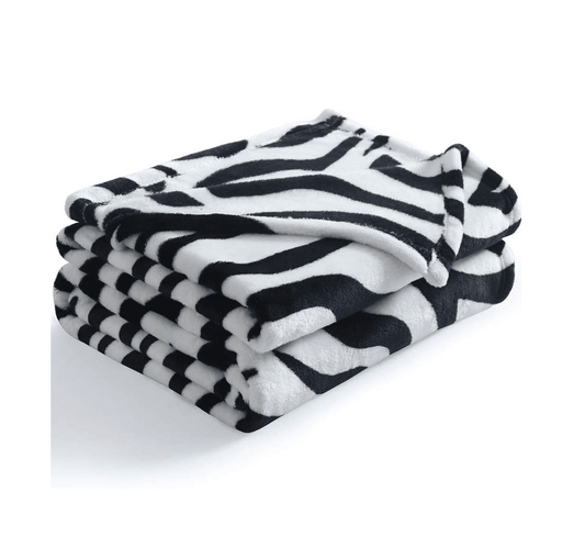 Zebra Print Throw Blanket (50x60" in)