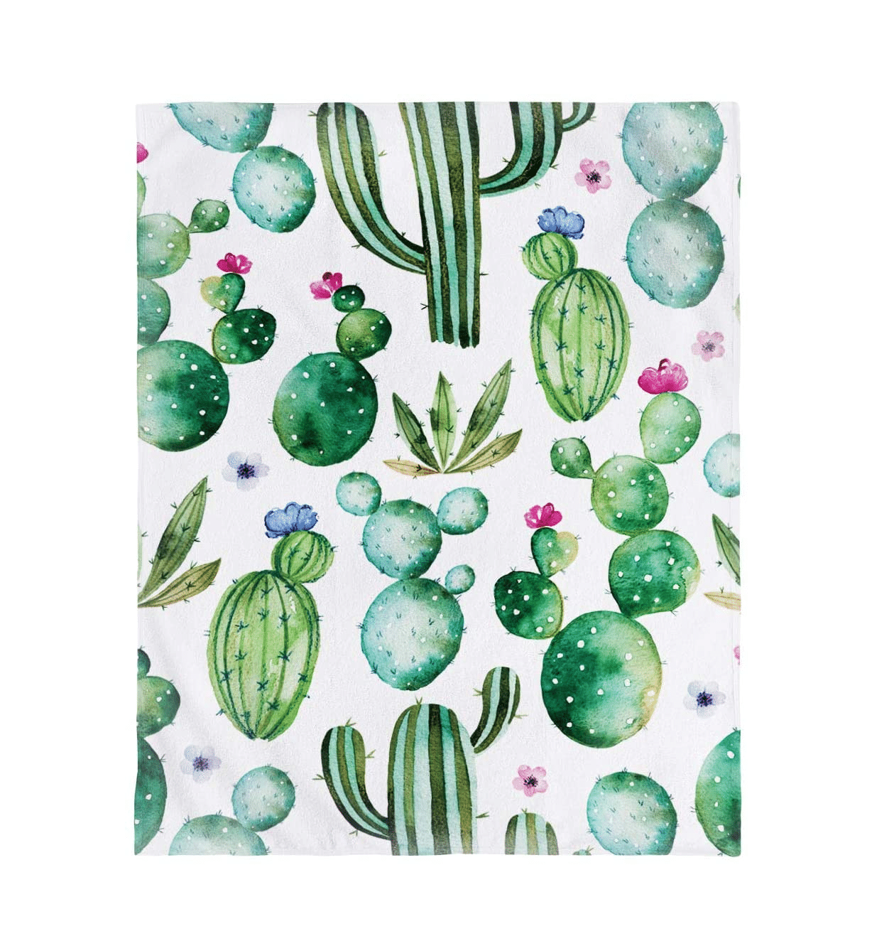 Cactus Print Throw Blanket