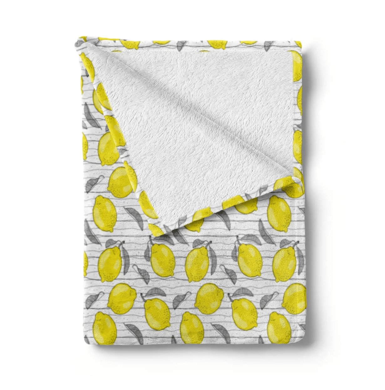 Lemon Print Throw Blanket