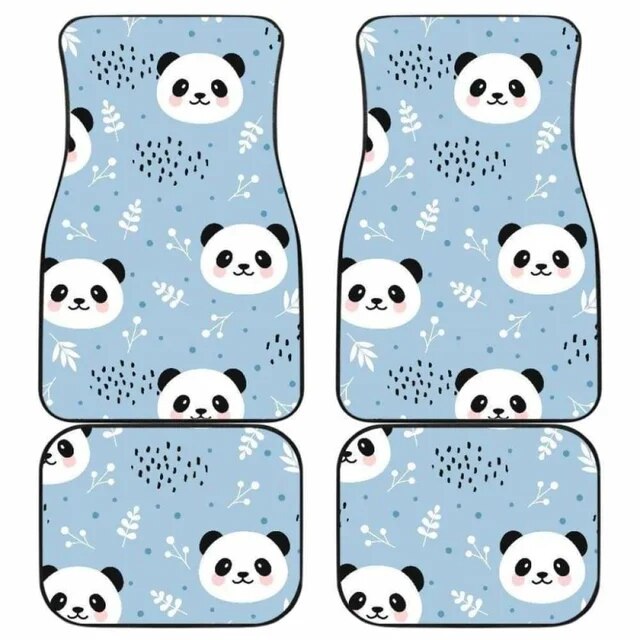 Panda Print Car Floor Mats (4 Pack)