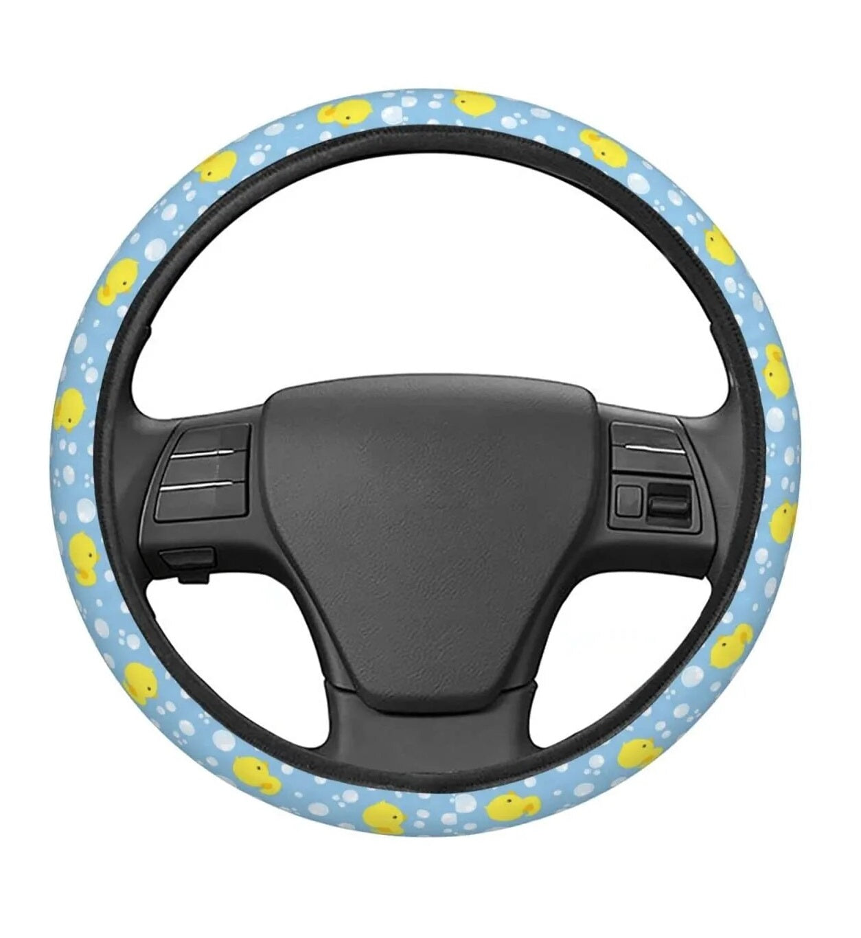 Rubber Duck Print Car Steering Wheel Cover 14-15in