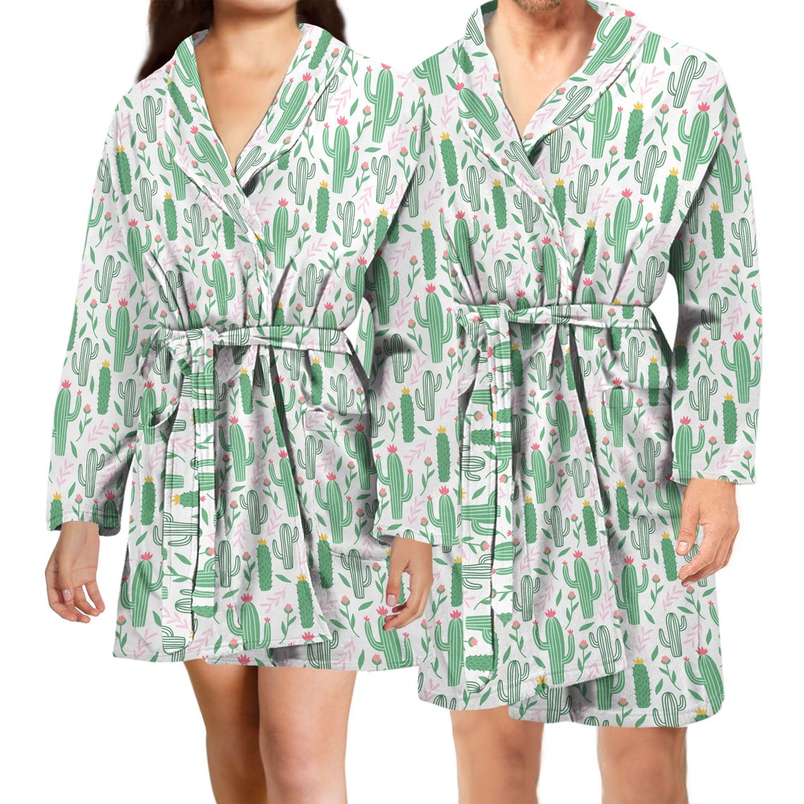 Cactus Print Bathrobe