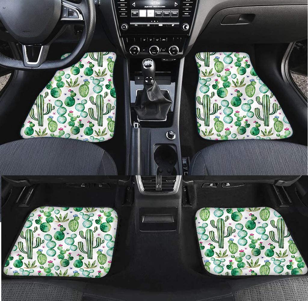 Cactus Print Car Floor Mats (4 Pack)