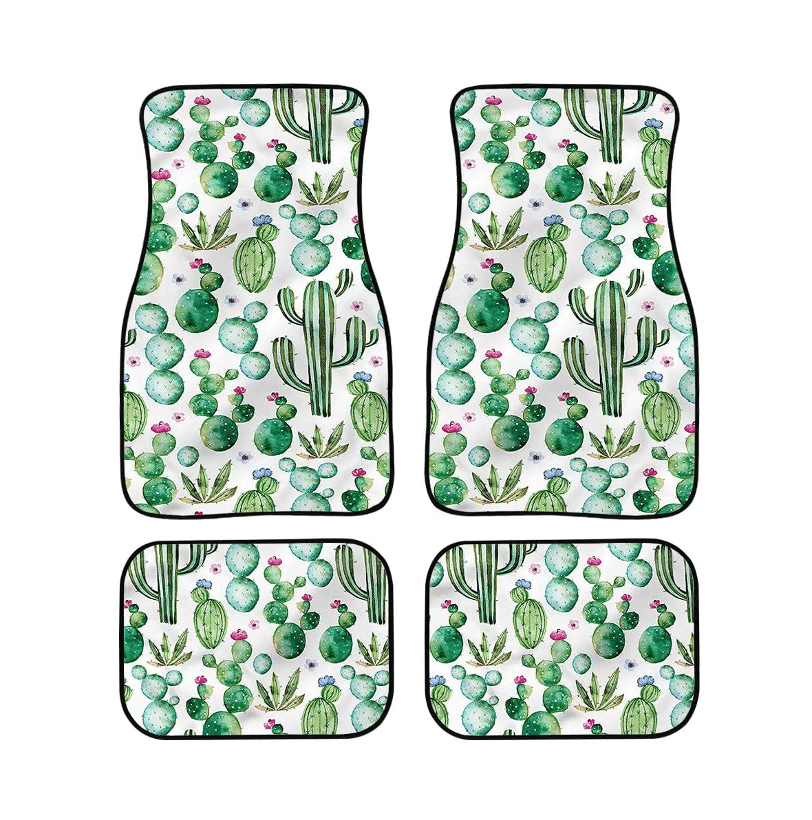 Cactus Print Car Floor Mats (4 Pack)