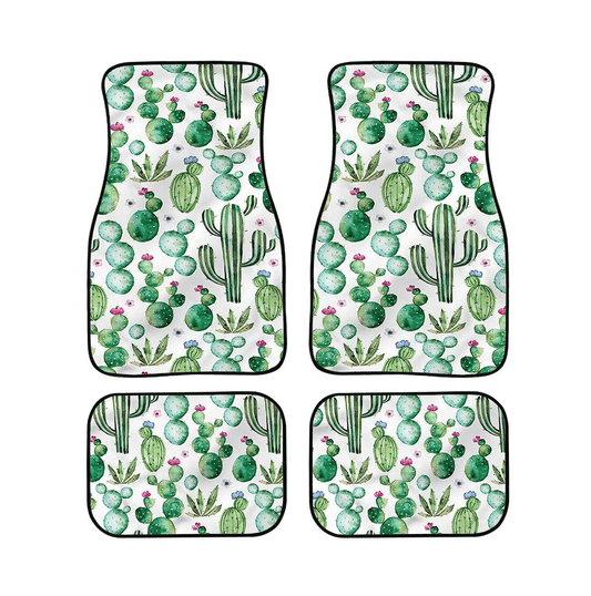 Cactus Print Car Floor Mats (4 Pack)