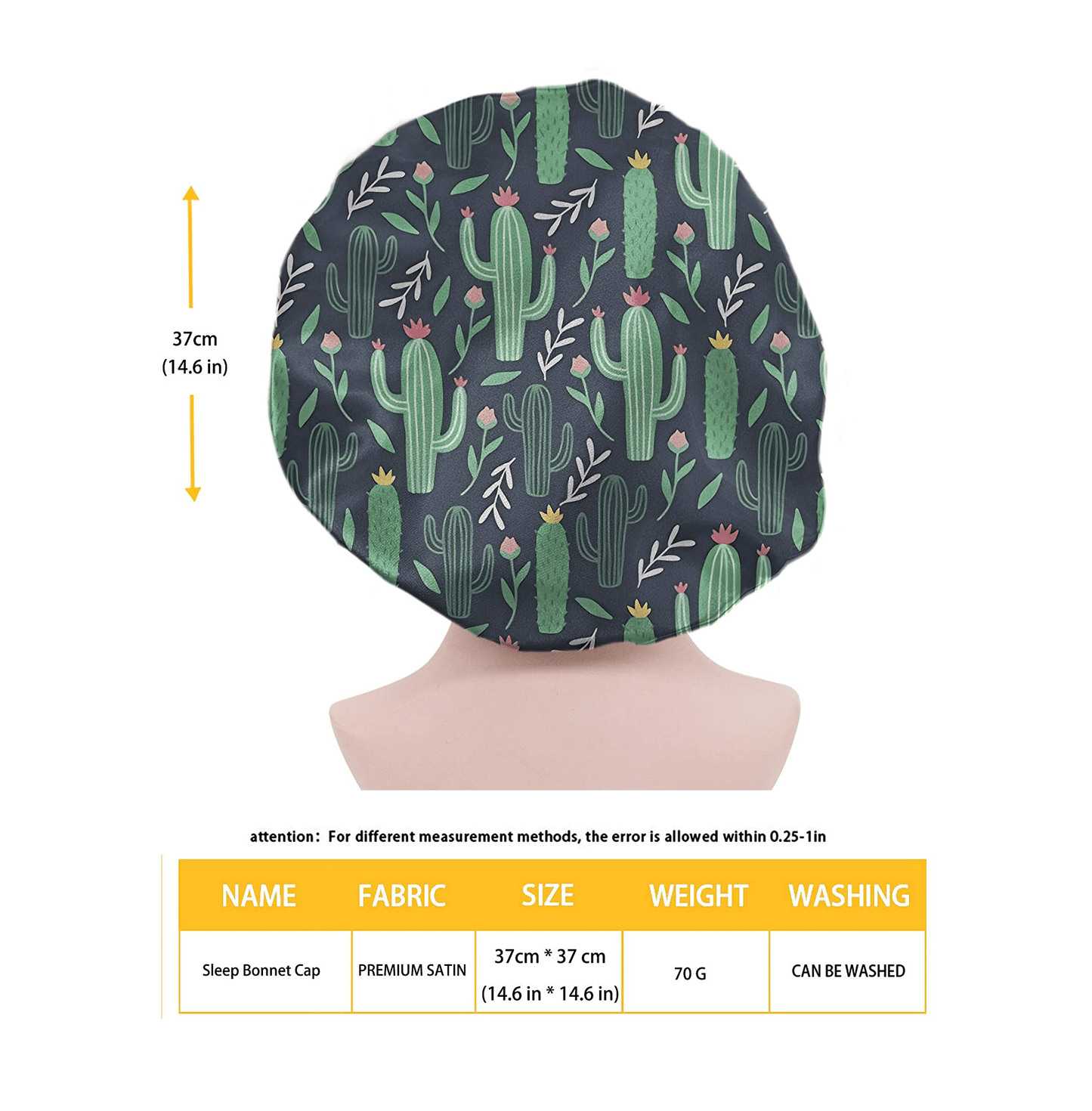 Cactus Print Sleeping Caps