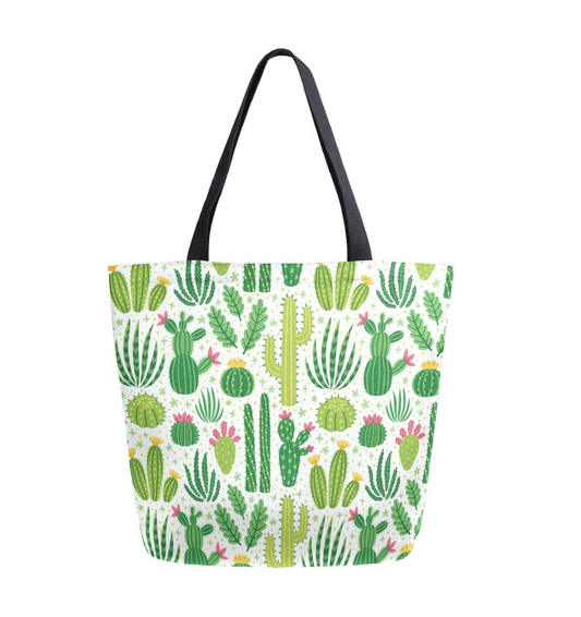 Cactus Print Tote Bag