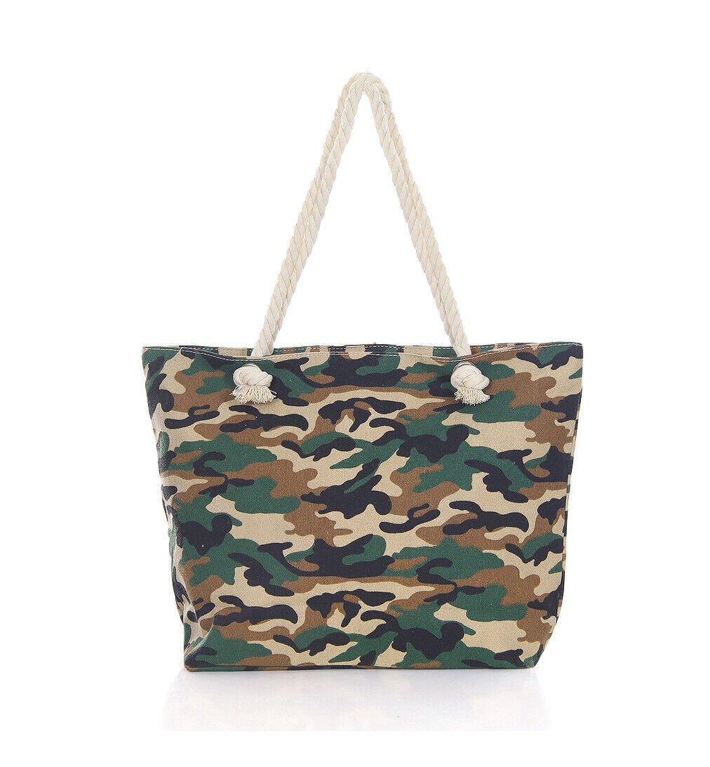 Camo Print Tote Bag