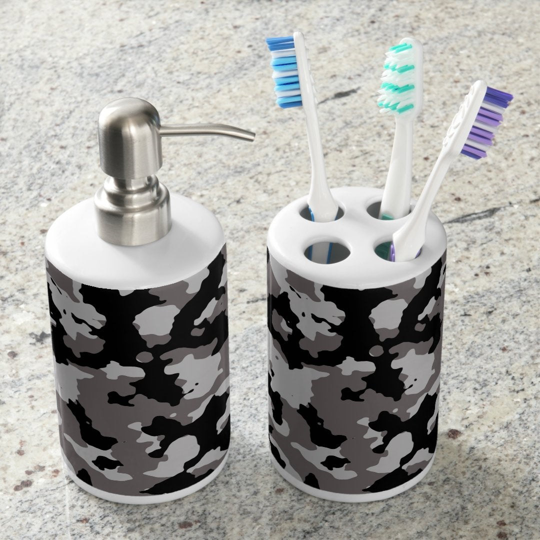 Camo Print Toothbrush Holder