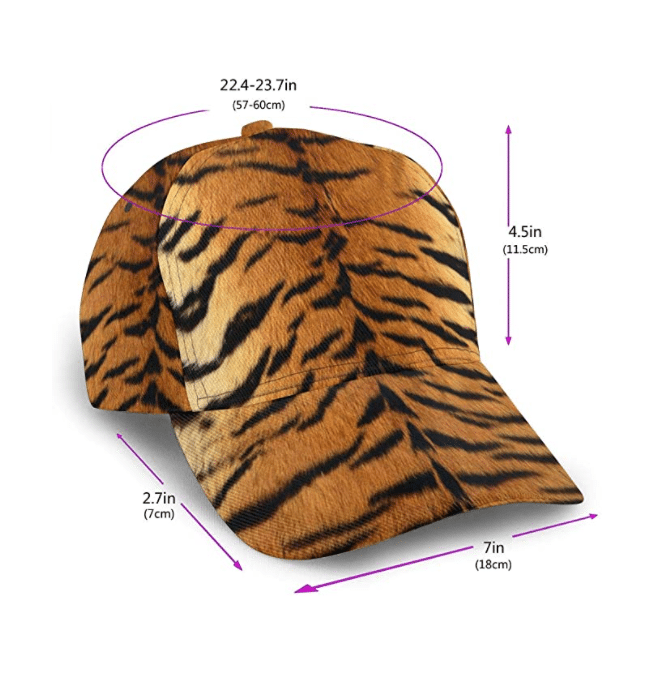 Tiger Print Baseball Cap