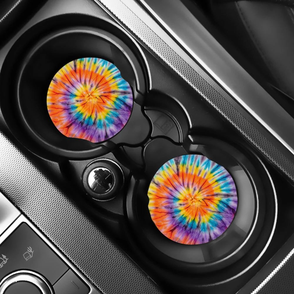 Tie Dye Car Coasters (2 Pack)