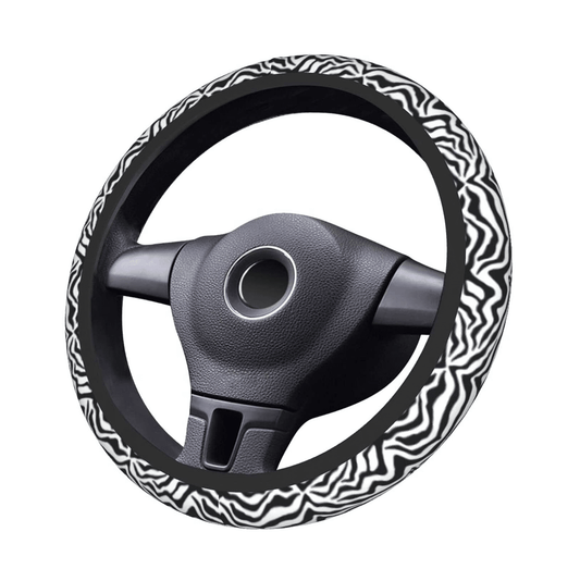 Zebra Print Car Steering Wheel Cover 14-15in