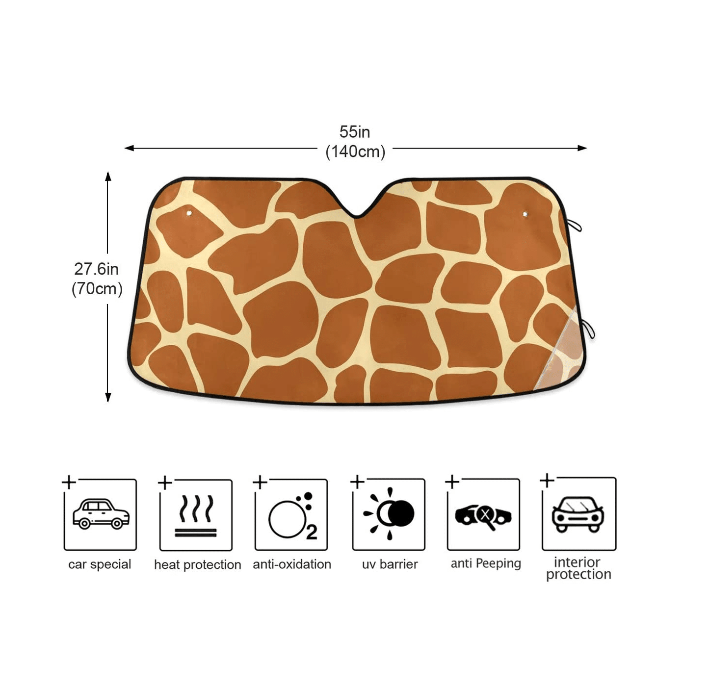 Giraffe Car Windshield Sun Shade