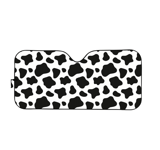 Cow Print Car Windshield Sun Shade