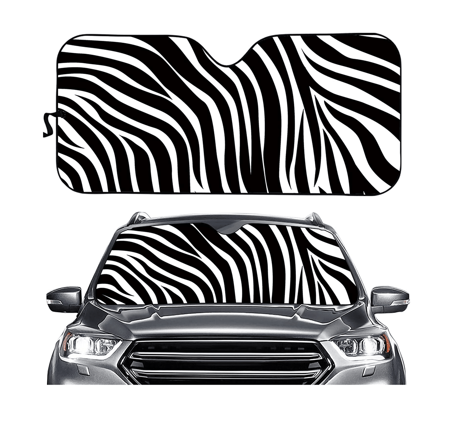 Zebra Print Car Windshield Sun Shade