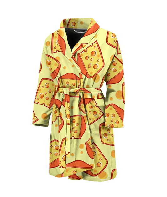 Cheese Print Bathrobe