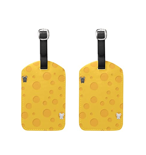 Cheese Print Luggage Tags (2 Pack)