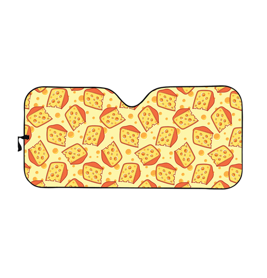 Cheese Print Car Windshield Sun Shade