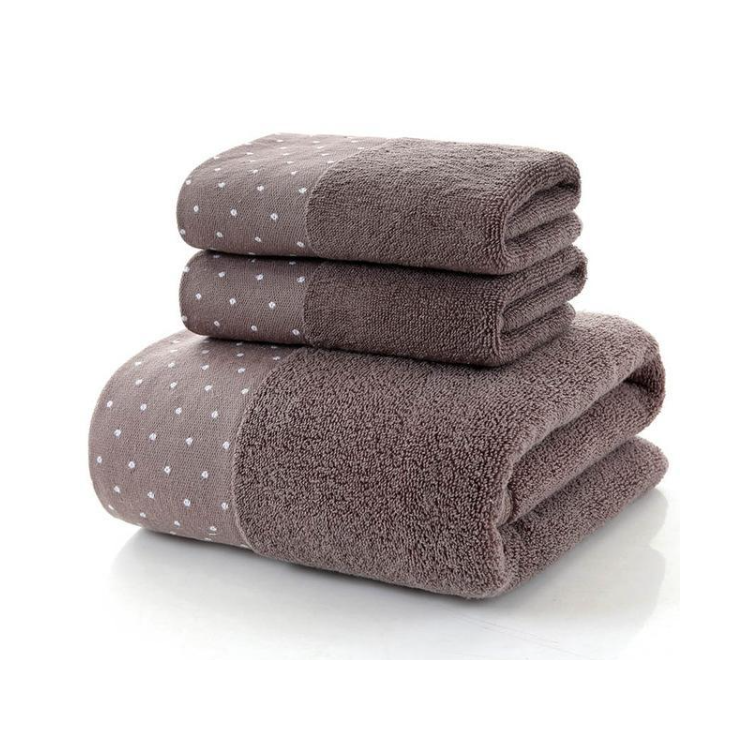 Polka Dot Print Bath Towels (3 ct)