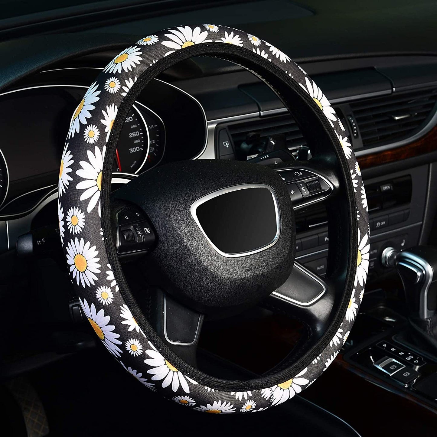 Daisy Car Steering Wheel Cover