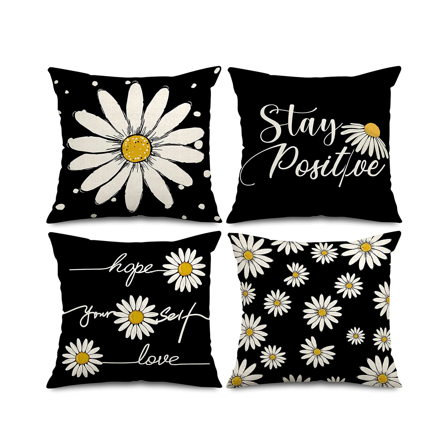 Daisy Throw Pillowcase Covers