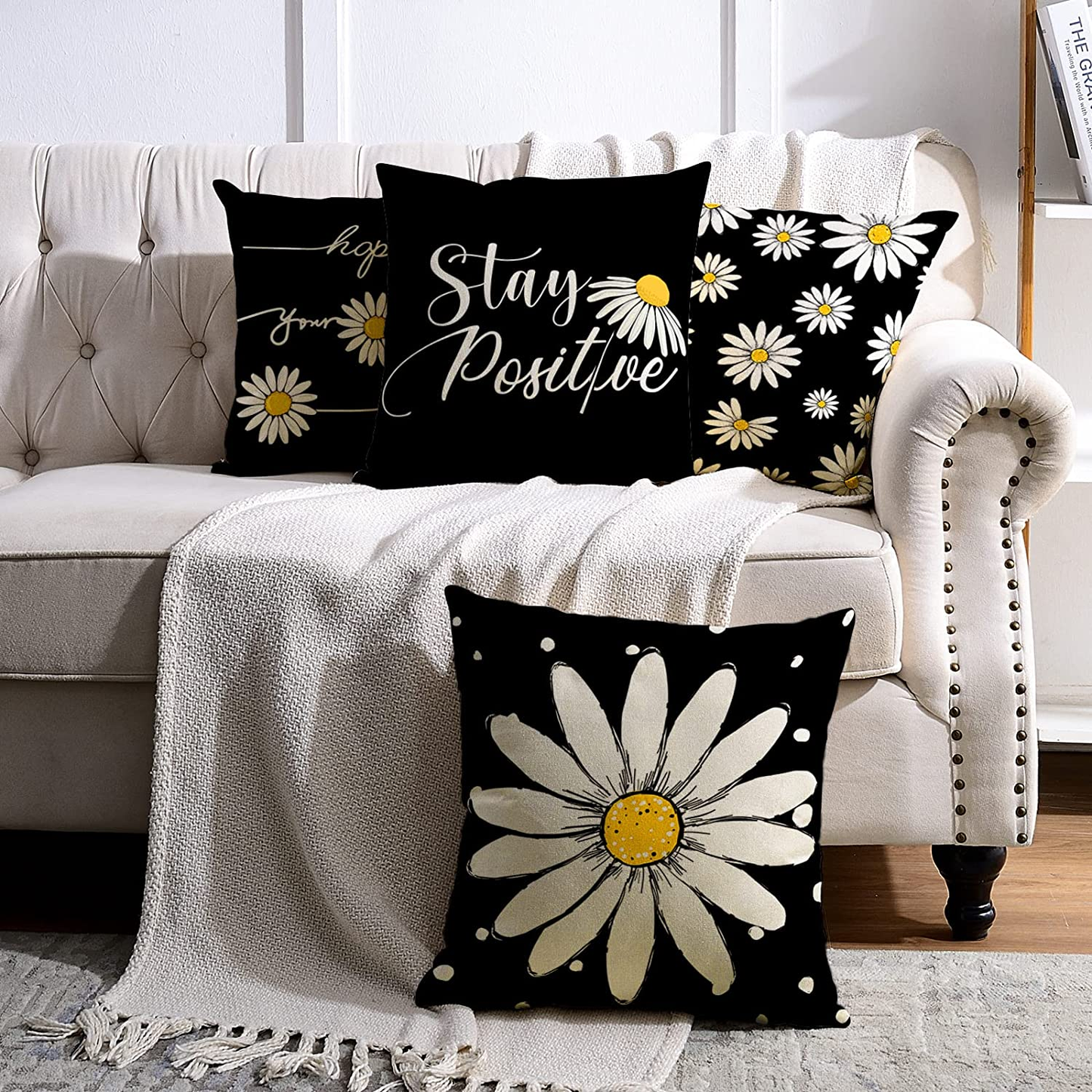 Daisy Throw Pillowcase Covers