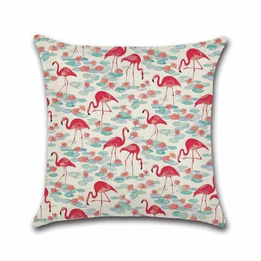 Flamingo Throw Pillow Cover