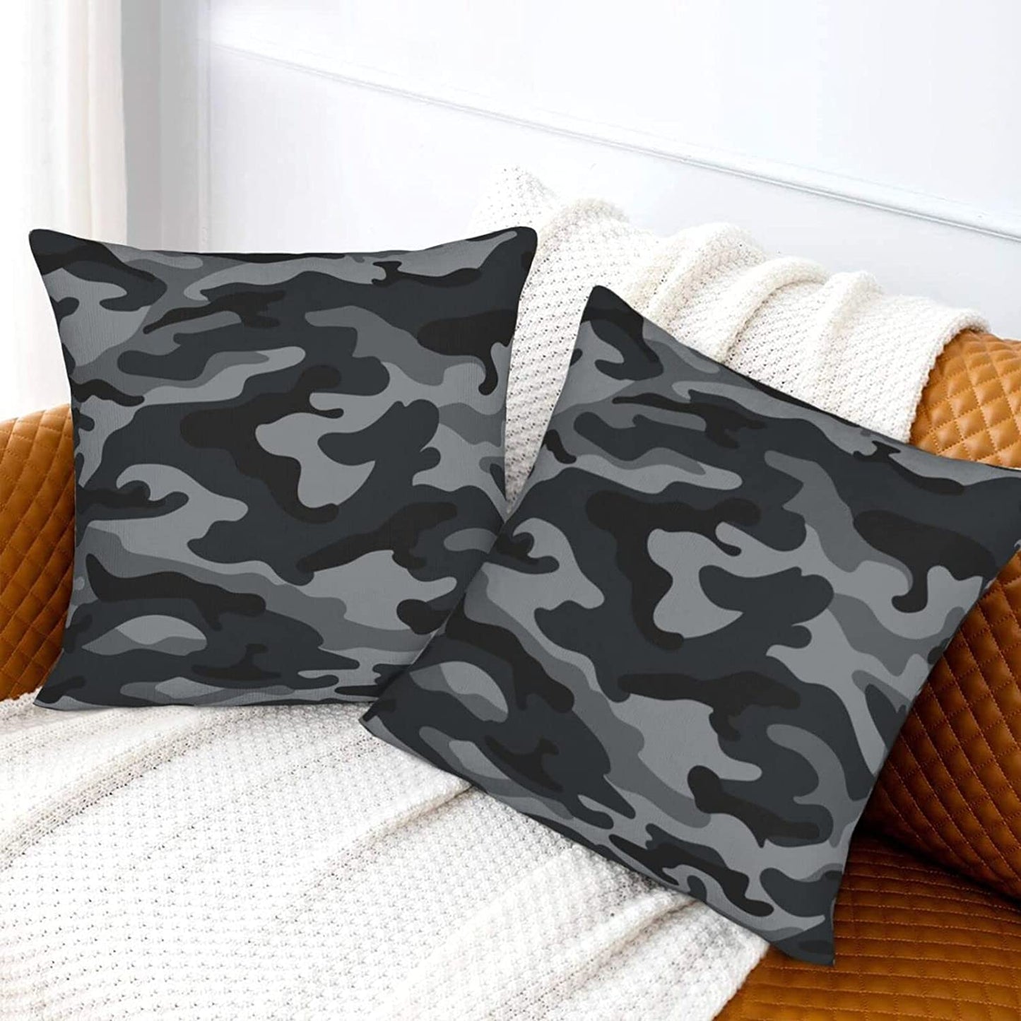 Camo Print Throw Pillowcase Covers (2 Pack)