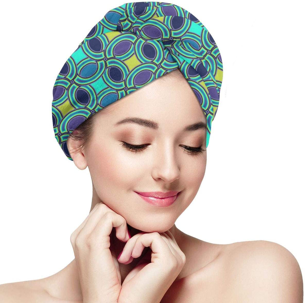 Peacock Print Hair Towel