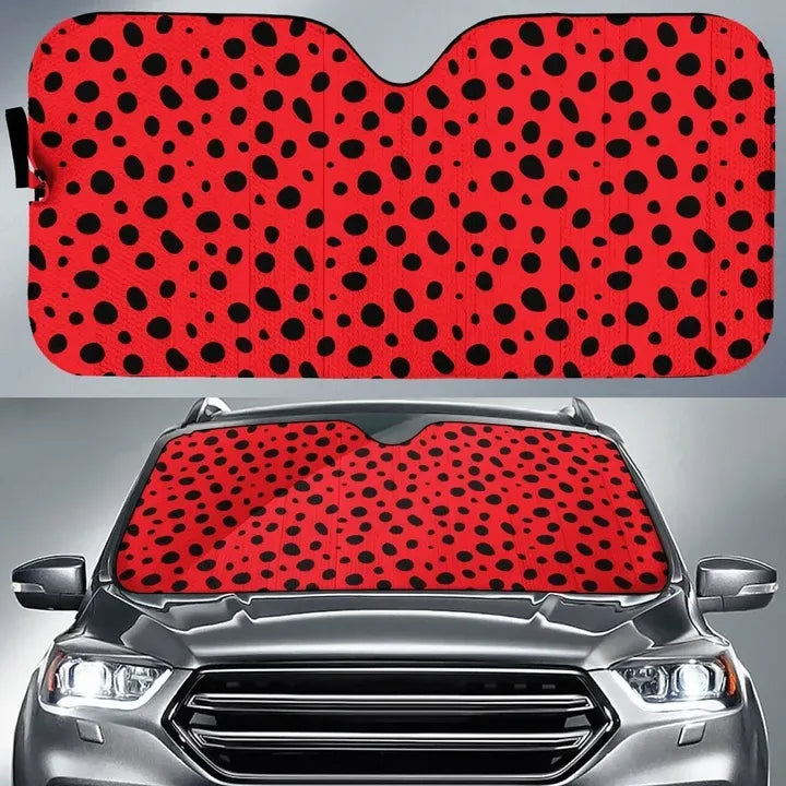 Ladybug Print Car Windshield Sun Shade