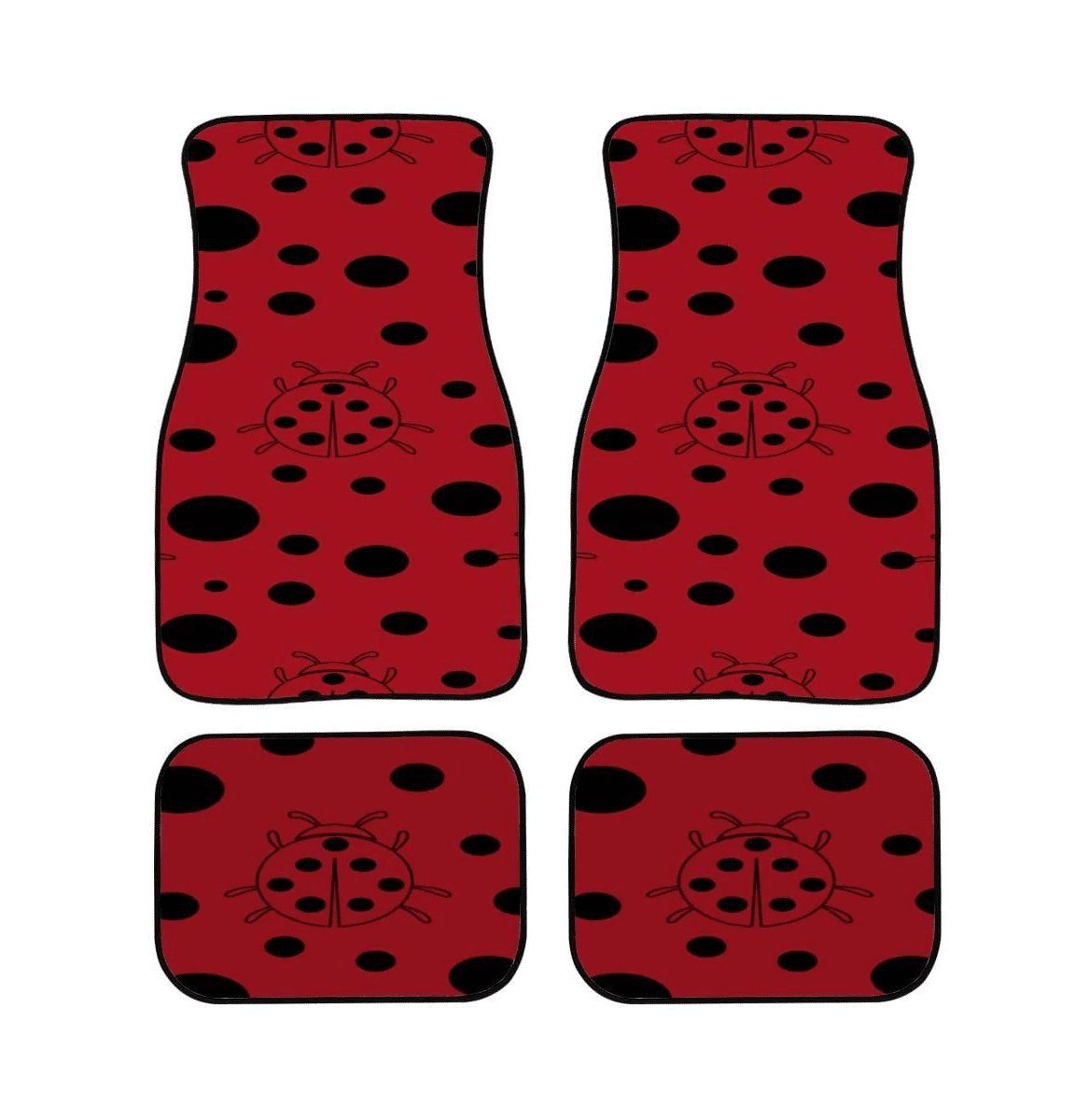 Ladybug Print Car Floor Mats (4 Pack)