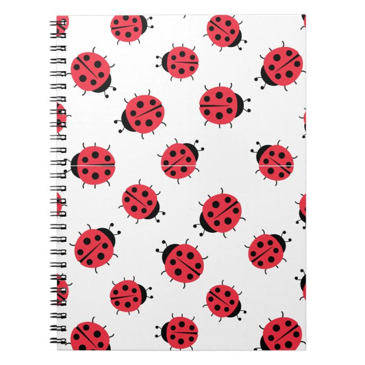 Ladybug Print Spiral Notebook