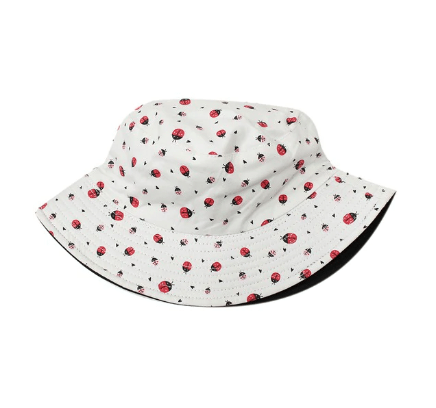 Ladybug Print Reversible Fisherman Bucket Hat