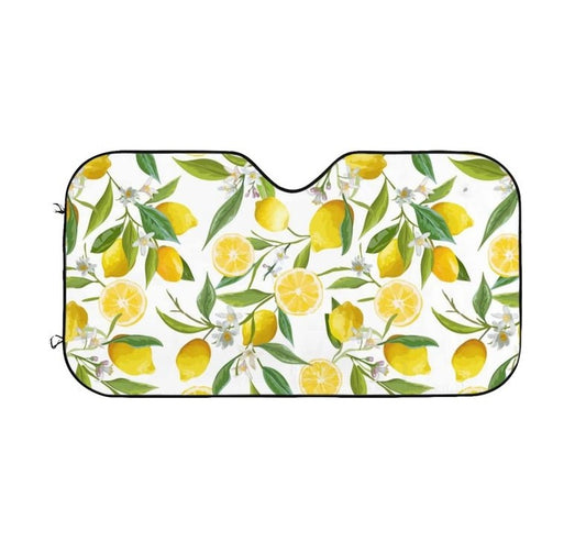 Lemon Print Car Windshield Sun Shade