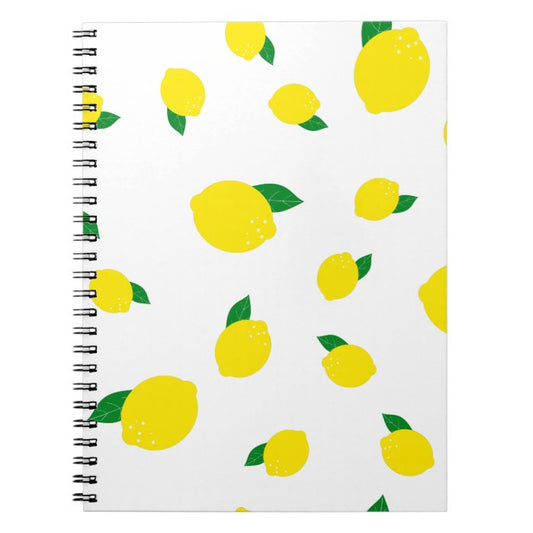 Lemon Print Spiral Notebook