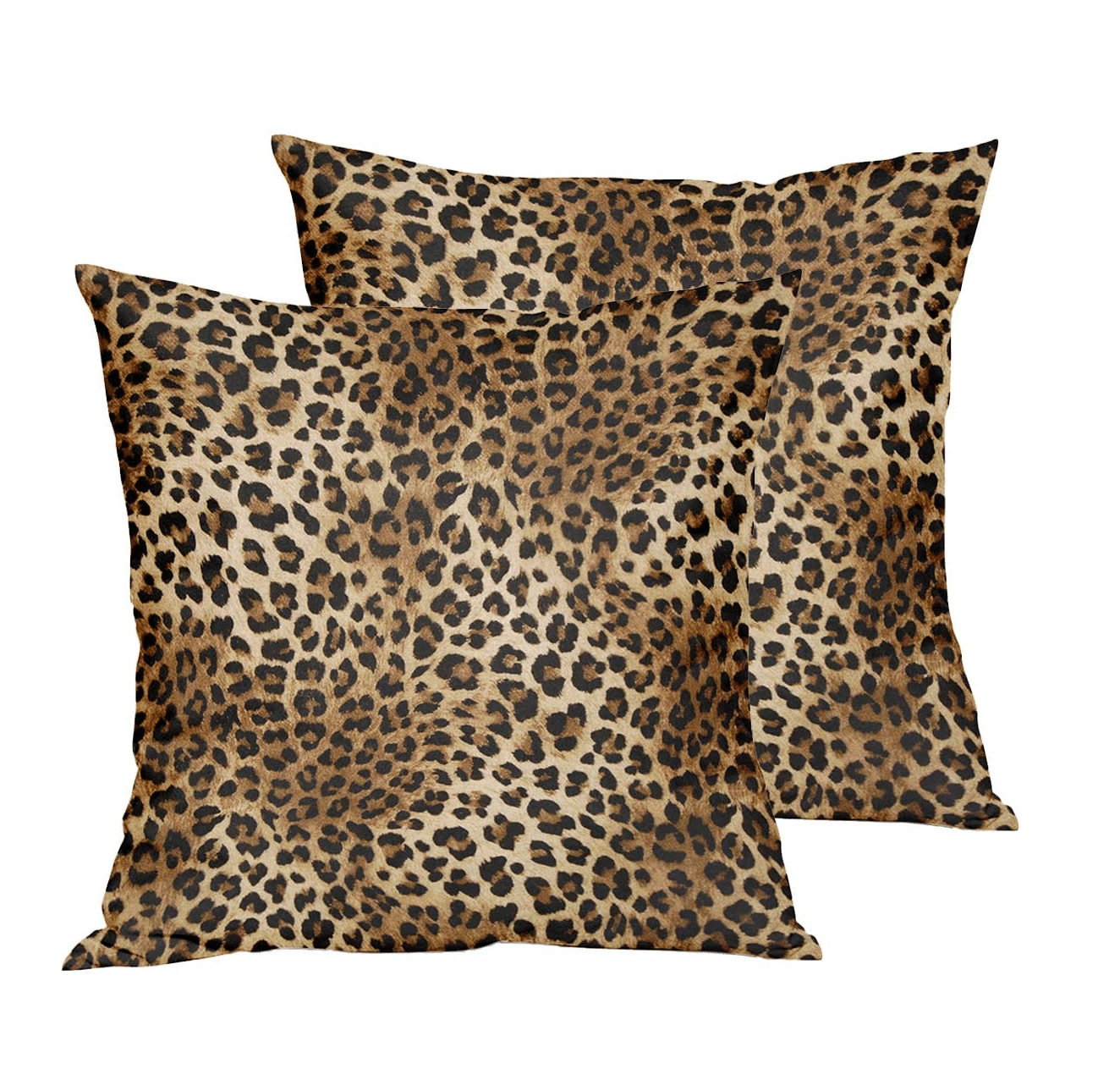 Leopard Print Throw Pillowcase Covers (2 Pack)