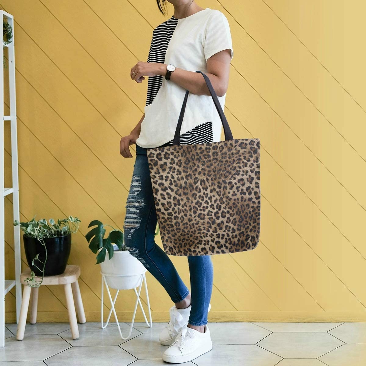 Leopard Print Tote Bag