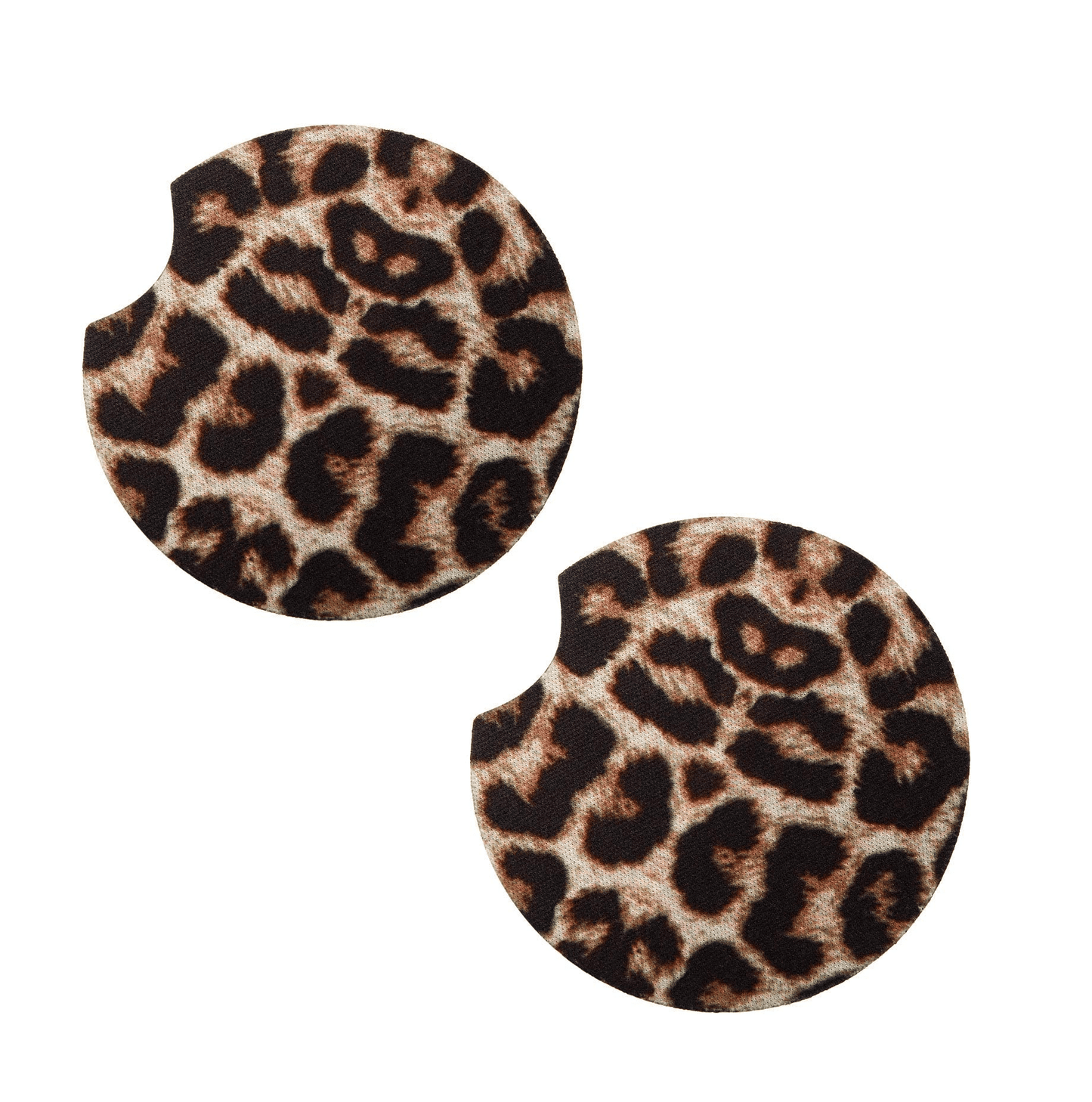 Leopard Print Car Coasters (2 Pack)