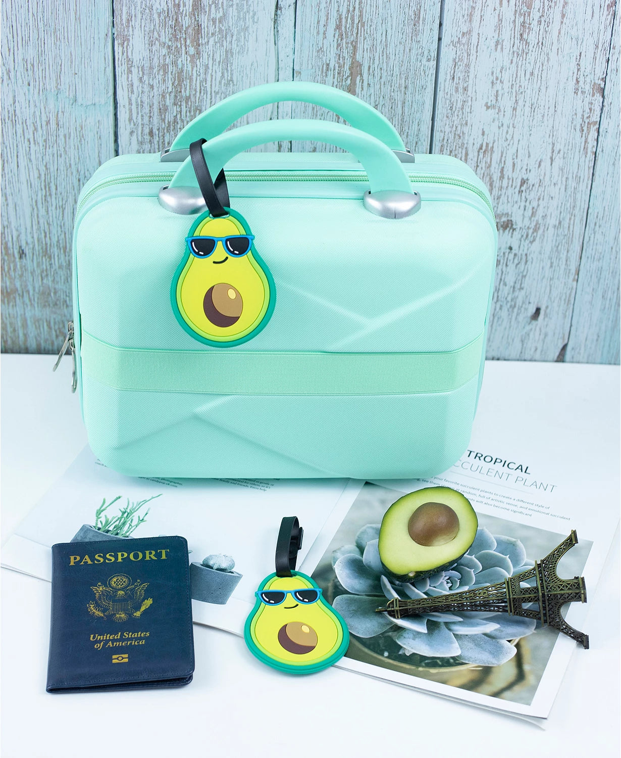 Avocado Print Luggage Tags (2 Pack)