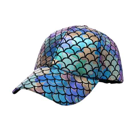 Mermaid Print Baseball Cap